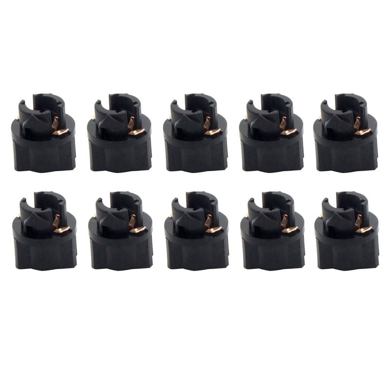 10Pcs T5 LED Twist Socket PC47 Instrument Panel Cluster Replacement Socket Lamp Holder - Image 1