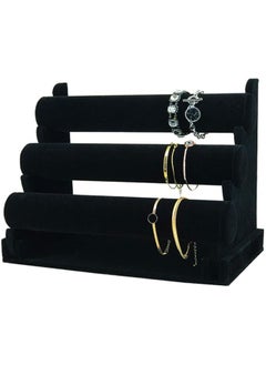 3 Layers Detachable Plush Tree Mannequin Display and Organization Stand for Jewelry, Bracelets and Watches, Black by 7THVELVET