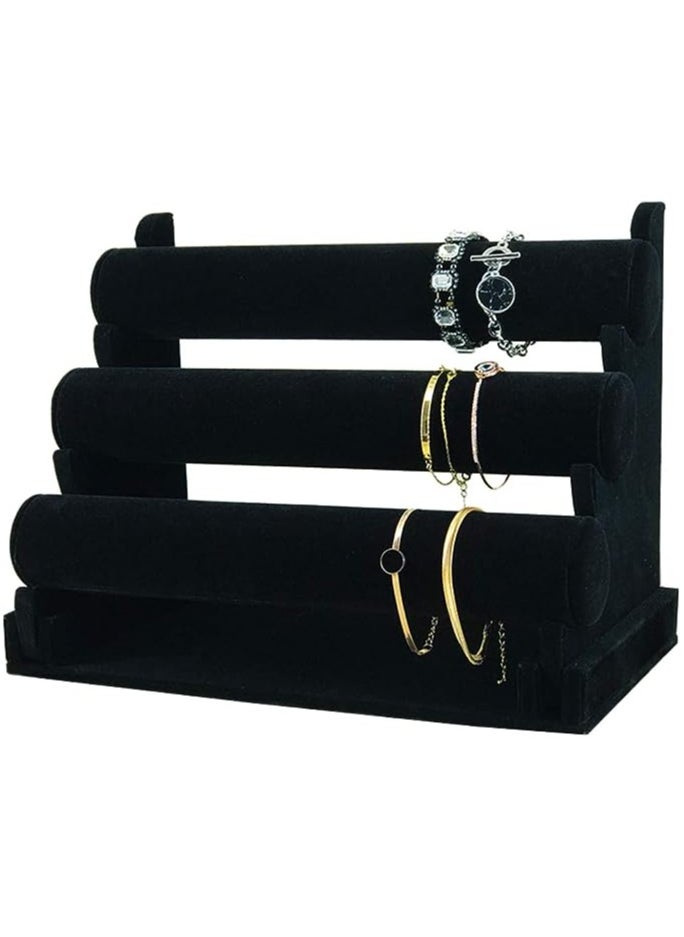 Generic - 3 Layers Detachable Plush Tree Mannequin Display and Organization Stand for Jewelry, Bracelets and Watches, Black by 7THVELVET - Image 1