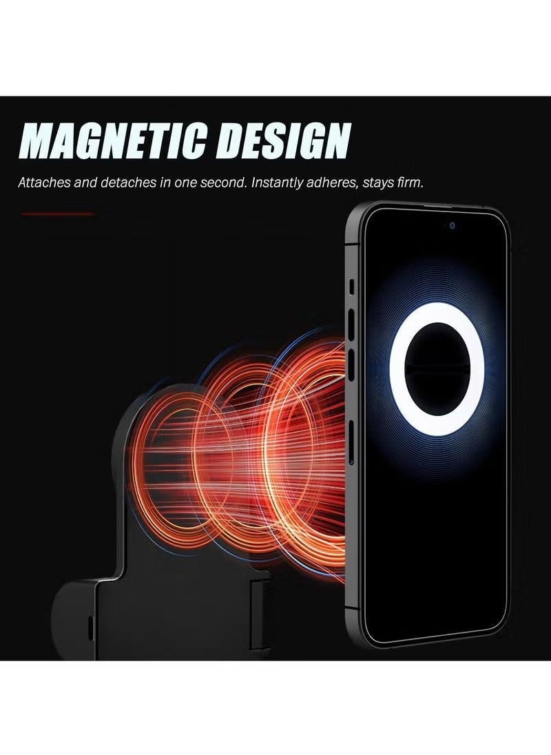 Gravity Magnetic Selfie Ring Light with Rechargeable LED Fill Light & Snap Grip – Wireless Bluetooth Remote Control Camera Handle for iPhone & Smartphones | MagSafe-Compatible Lighting Accessory for Photos, Reels, Vlogging & Video Shooting - Image 2