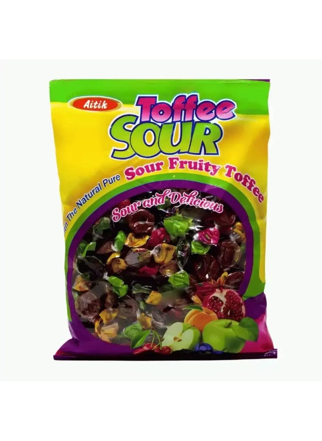 Toffee Sour - Toffee Sour Chewy Soft Candy With Real Fruity Filling Center- 1kg - Image 1