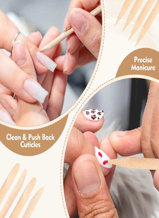 AHIER Orange Sticks for Nails,Wooden Cuticle Sticks, Manicure Sticks Pedicure Tool 110mm (50P) - Image 4