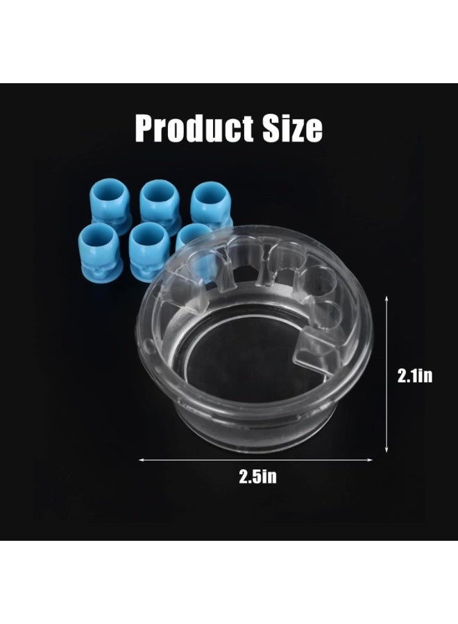 YILONG 20Pcs Disposable Tattoo Cartridge Needle Cup Holders, Clear Plastic Tattoo Pigment Ink Cups with Needle Slot Design, Multi-Functional Tattoo Ink Container for Tattoo Needle Storage, Microblading, Permanent Makeup Tattoo Supplies - Image 2