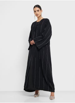 hayas closet Black Abaya with Sheila  - Image 5