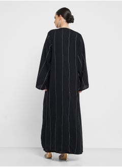 hayas closet Black Abaya with Sheila  - Image 2