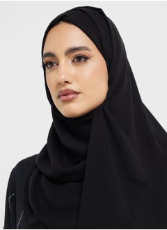 hayas closet Black Abaya with Sheila  - Image 4