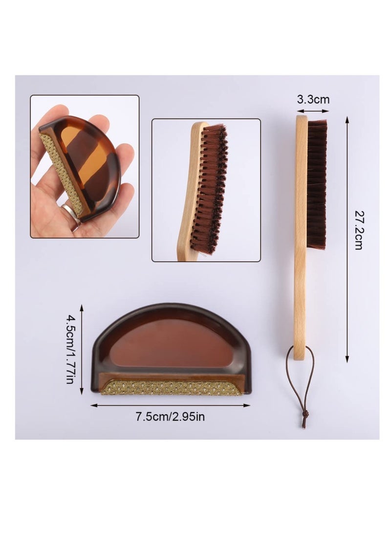 Excefore Clothes Brush, Hat Brush for Suits Lint Brush, Felt Cowboy Hat Cleaner Suit Brush, Laundress Lint Roller Wool Cashmere Velvet Furniture, Pet Hair Cleaning Kit - Image 3