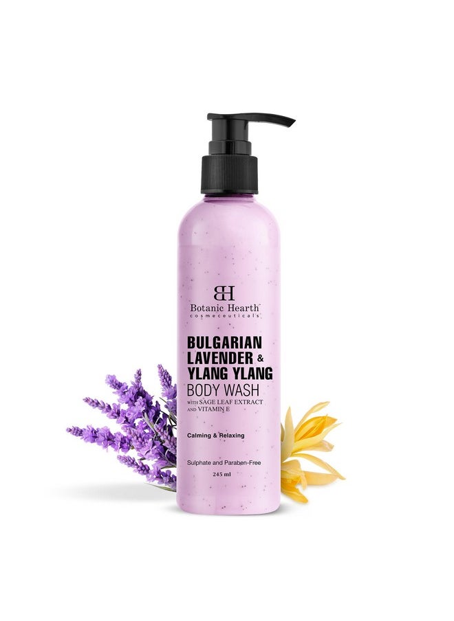 Botanic Hearth Bulgarian Lavender Body Wash With Ylang Ylang, Vitamin E & Sage Leaf | Calming Body Wash Shower Gel For Women And Men | Sulphate & Paraben Free | 245Ml  - Image 1