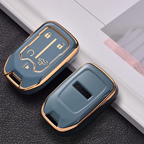 ELOHEI Key Fob Cover for Chevy, Key Fob Case Accessories for 2018-2025 Chevrolet Silverado Suburban Tahoe GMC Acadia Sierra Terrain Yukon Premium Soft - Image 3