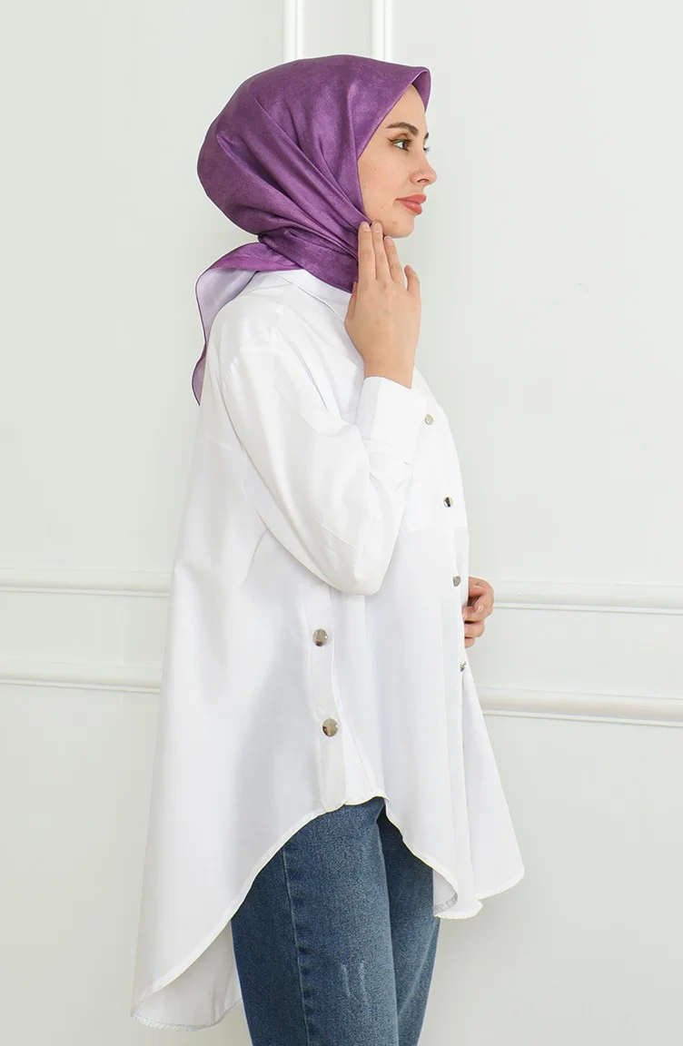 Sefa Merve Karaca Crystal Scarf 81053-14 Violet