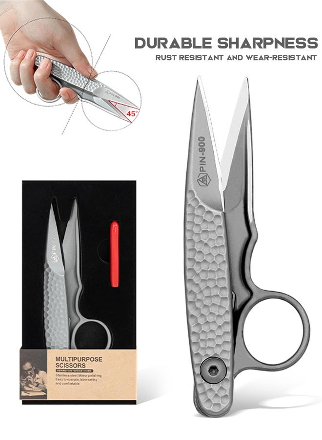 Sweet Life Premium Fabric Scissors for Cutting Clothes, Small Multi-Purpose Stainless Sewing Leather Dressmaking, Professional Crafting Shears Microcrystalline Steel Shears Office Cutting Tools (Black) - Image 1