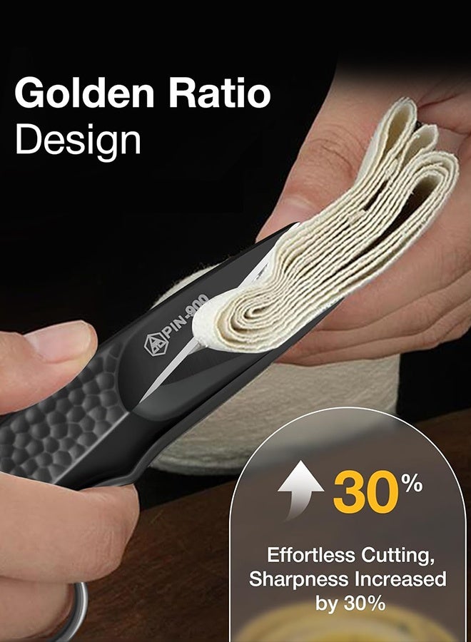 Sweet Life Premium Fabric Scissors for Cutting Clothes, Small Multi-Purpose Stainless Sewing Leather Dressmaking, Professional Crafting Shears Microcrystalline Steel Shears Office Cutting Tools (Black) - Image 5