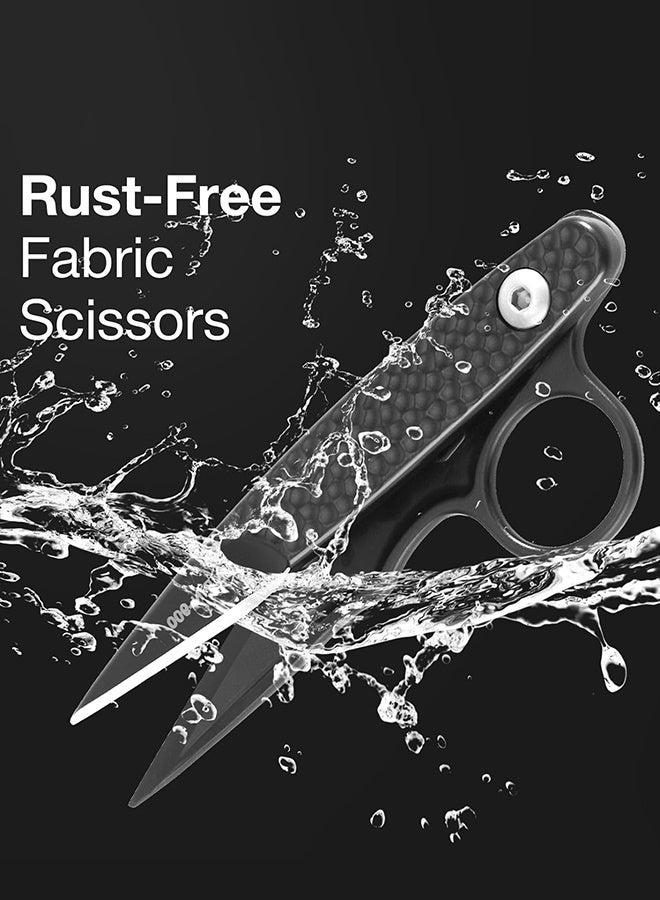Sweet Life Premium Fabric Scissors for Cutting Clothes, Small Multi-Purpose Stainless Sewing Leather Dressmaking, Professional Crafting Shears Microcrystalline Steel Shears Office Cutting Tools (Black) - Image 4