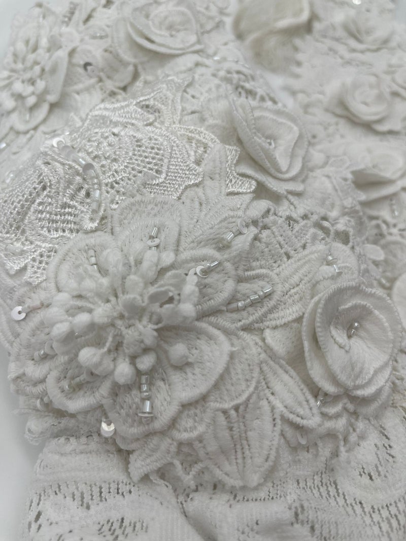 Antica Sartoria White Lace Dress - Image 3