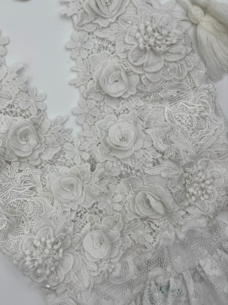 Antica Sartoria White Lace Dress - Image 2