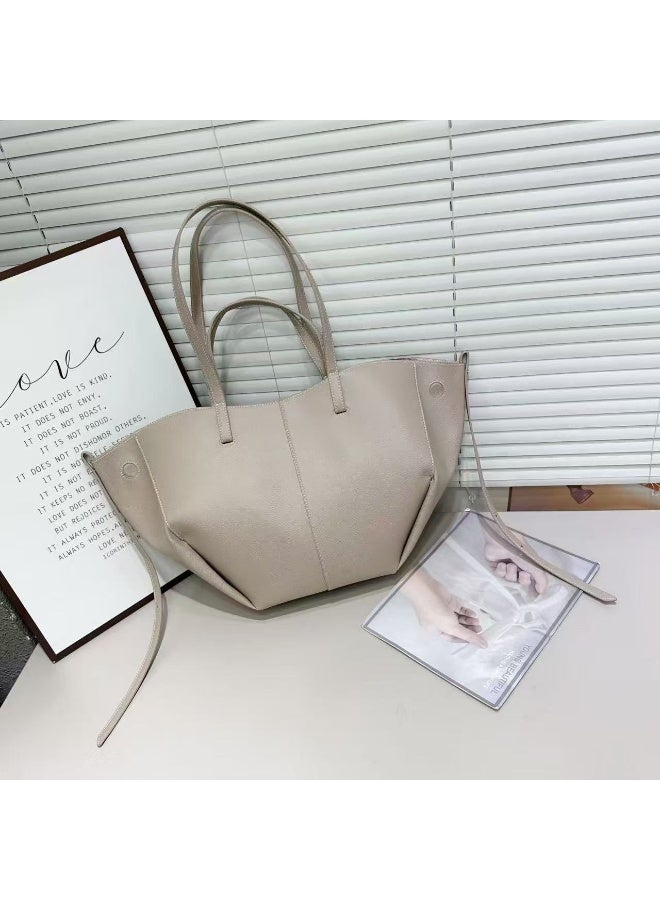 POLLEN Shoulder Totebag, Leather Material,SMALL SIZE