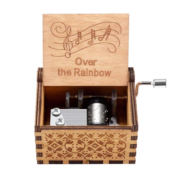 OVER THE RAINBOW MUSIC BOX GIFT FOR WIFE HUSBAND BOYFRIEND GIRLFRIEND WOMEN GIFTS FOR BIRTHDAY VALENTINE ANNIVERSARY CHRISTMAS HAND CRANK MUSICAL BOX PLAY OVER THE RAINBOW