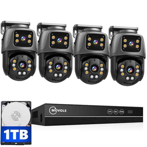 Movols Guard your home Movols Guard your home dual-lens Poe Security Camera System
