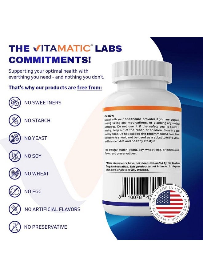 فيتاماتيك كبريتات الحديدوز 325 ملغ مع فيتامين سي 100 ملغ (65 ملغ حديد عنصري) - مكمل غذائي عالي الفعالية من الحديد - بدون ألوان صناعية - 250 قرصًا مغلفًا، صنع في الولايات المتحدة الأمريكية - Image 4