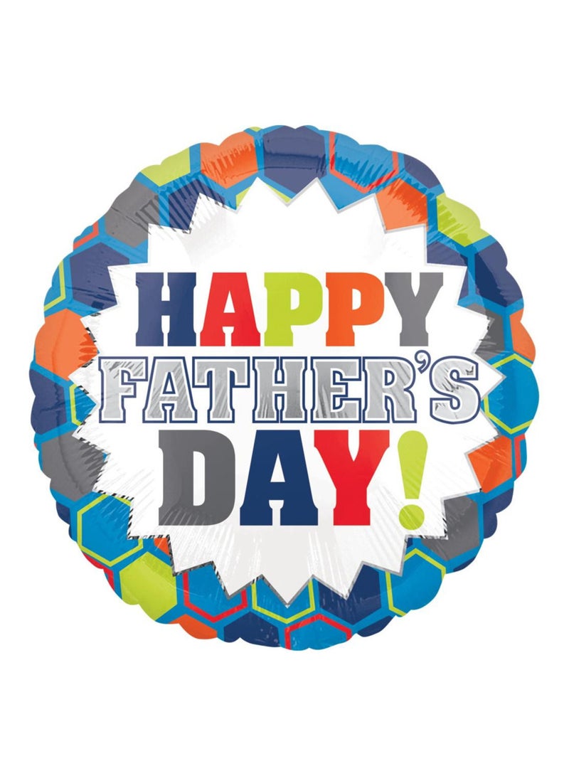 Anagram Happy Father's Day Burst Foil Balloon, 17 inch 