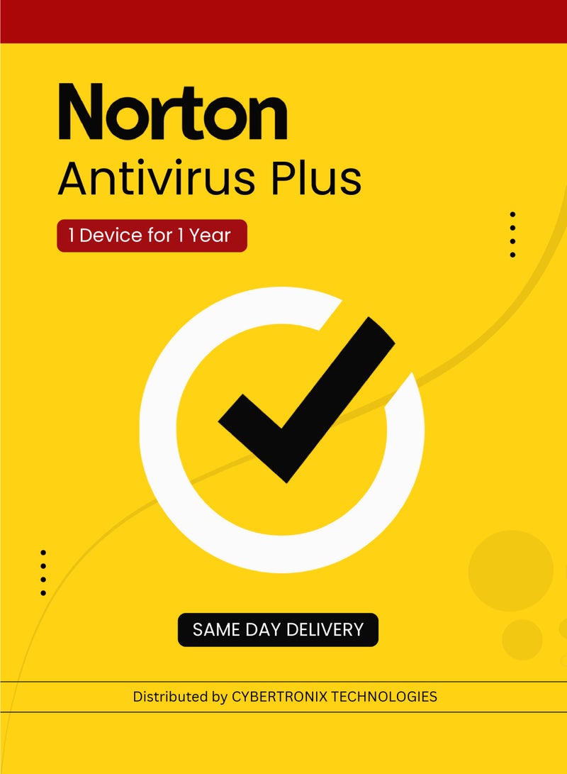 Norton Antivirus Plus | 1 Device for 1 Year | PC / Mac® / Phones / Tablets | 2025 | Digital License | SAME DAY DELIVERY