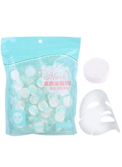 ZJchao Disposable Facial Mask 100Pcs/Pack Selfmade Diy Facial Mask Nonwoven Compressed Sheets Mask Individually Wrapped Mask Paper For Home Travel Use  - Image 1