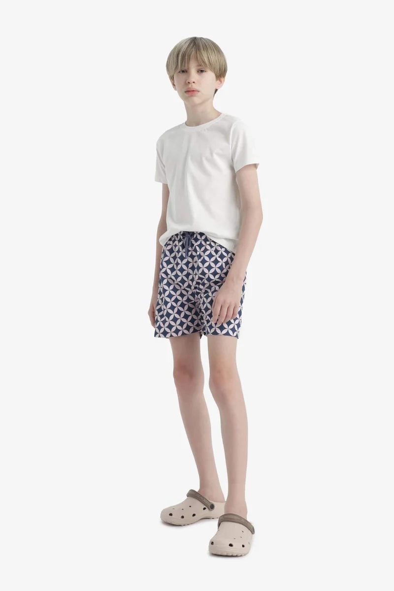 ديفاكتو Boy Regular Fit Printed Swim Shorts