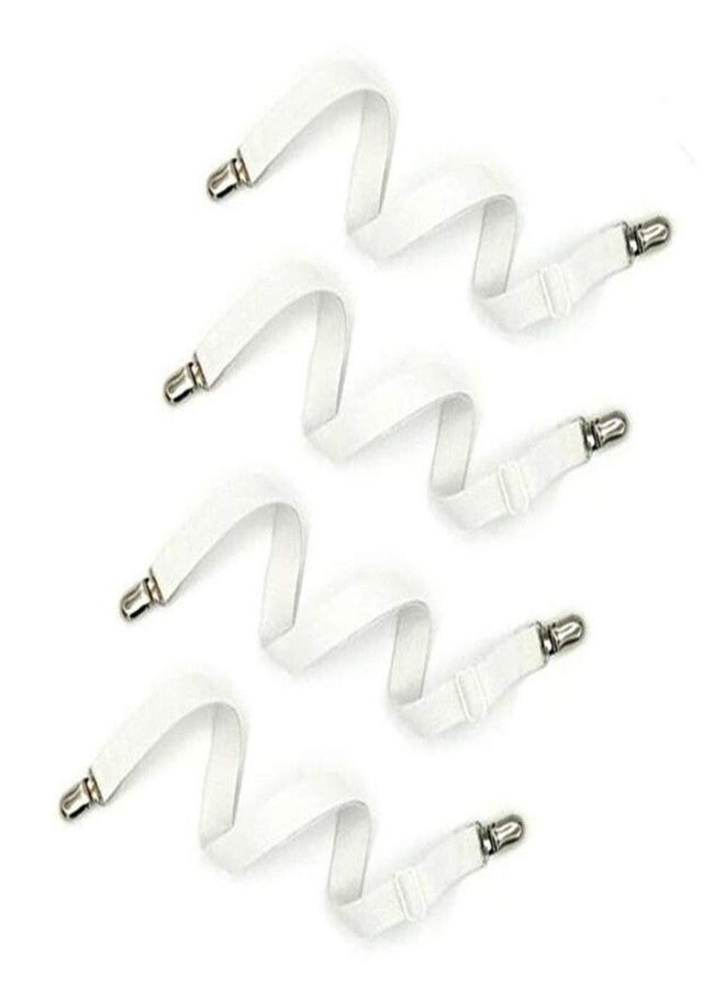 ADDA Bed Sheet Clip,Sofa Slipcover Holder,Hold the Sheets Tightly,20" to 78",4 Pieces(White) - Image 1