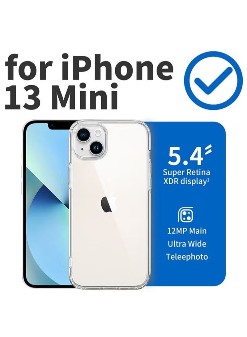 Beauenty iPhone 13 Mini Case Clear Cover [Anti-Yellowing] Ultra Thin Silicone Shockproof Back Cases Transparent Protective Phone Case for Apple iPhone 13 Mini 6.1 inch 2021 - Crystal Clear - Image 4