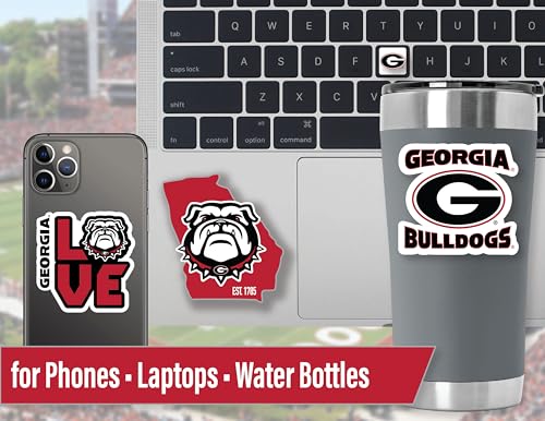 PartyKandy UGA Stickers for Gift, Car, Water Bottle, Laptop, and Phone for Football Fans and University Graduates (Georgia Bulldogs) - Image 3