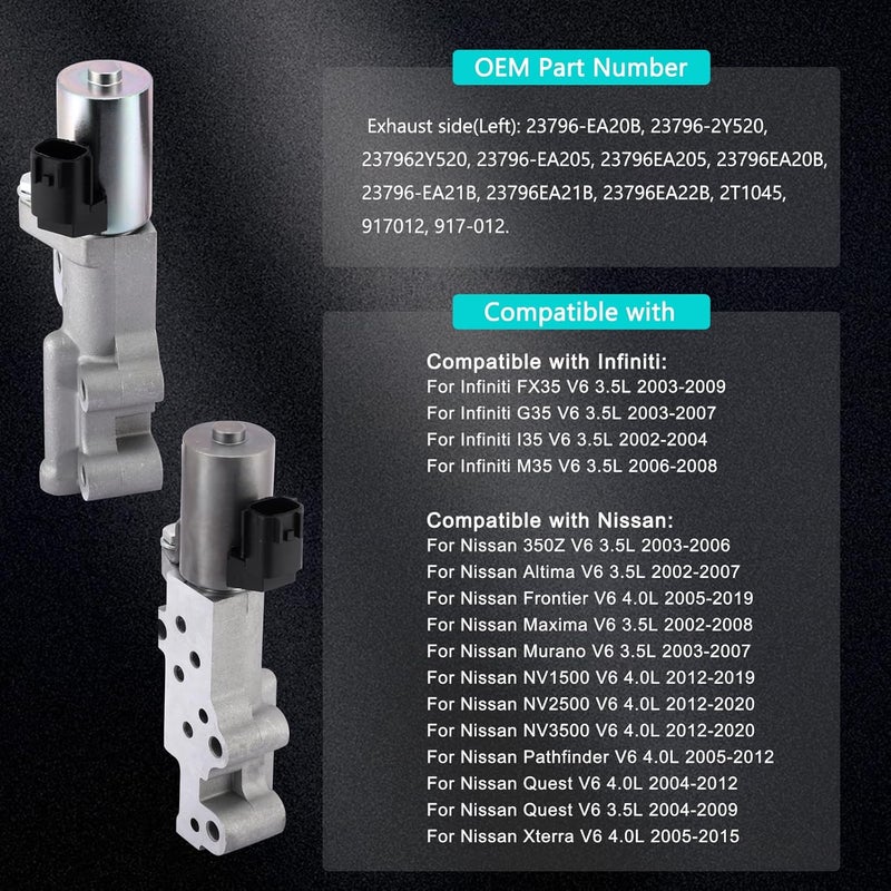 AULINK 2 PCS OCV Oil Control Variable Valve Timing Solenoid for Infiniti and Nissan Models - Image 5