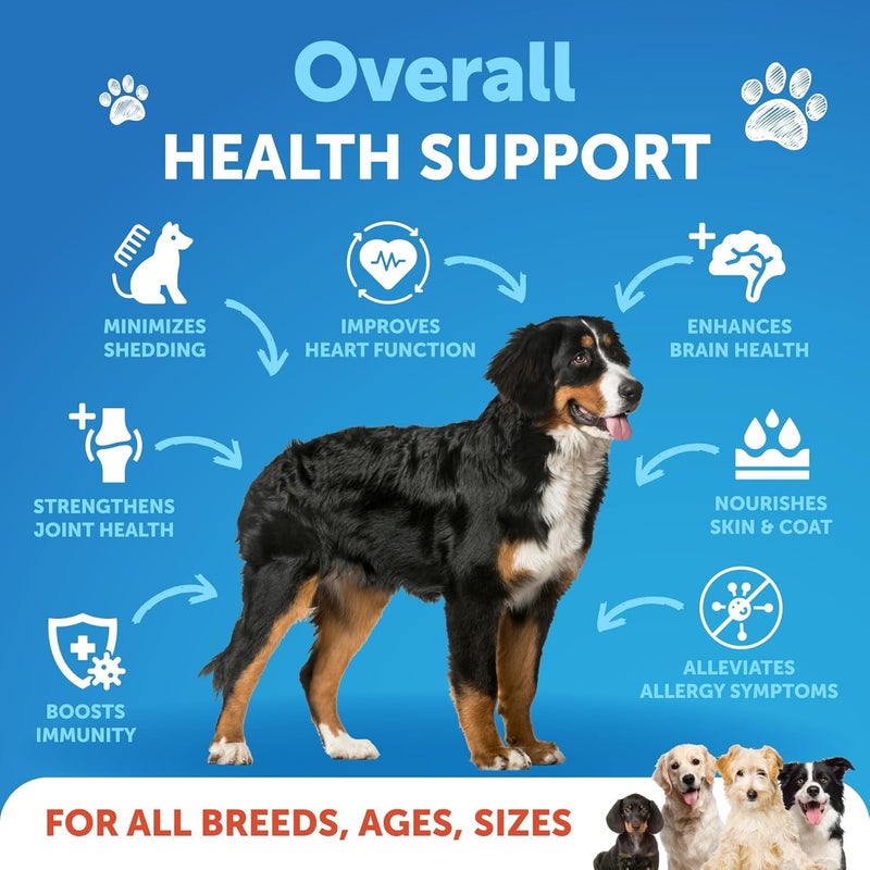 Artullano Omega 3 Fish Oil for Dogs - Better Than Salmon Oil - Skin and Coat Defense Liquid Supplement for Allergy Relief - High EPA & DHA for Shedding, Mobility, Itching, Joint & Bone Health Support - 8 FL OZ - Image 3