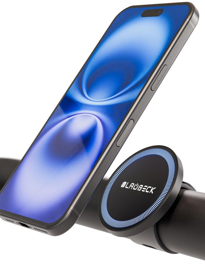 BLAUBECK Bike Mount Stroller Phone Holder for MagSafe - Universal Magnetic Phone Mount for Stroller, Treadmill, Golf Push Cart, Steering Wheel, Peloton Bike & Tread - Exercise Accessories for iPhone - Image 1