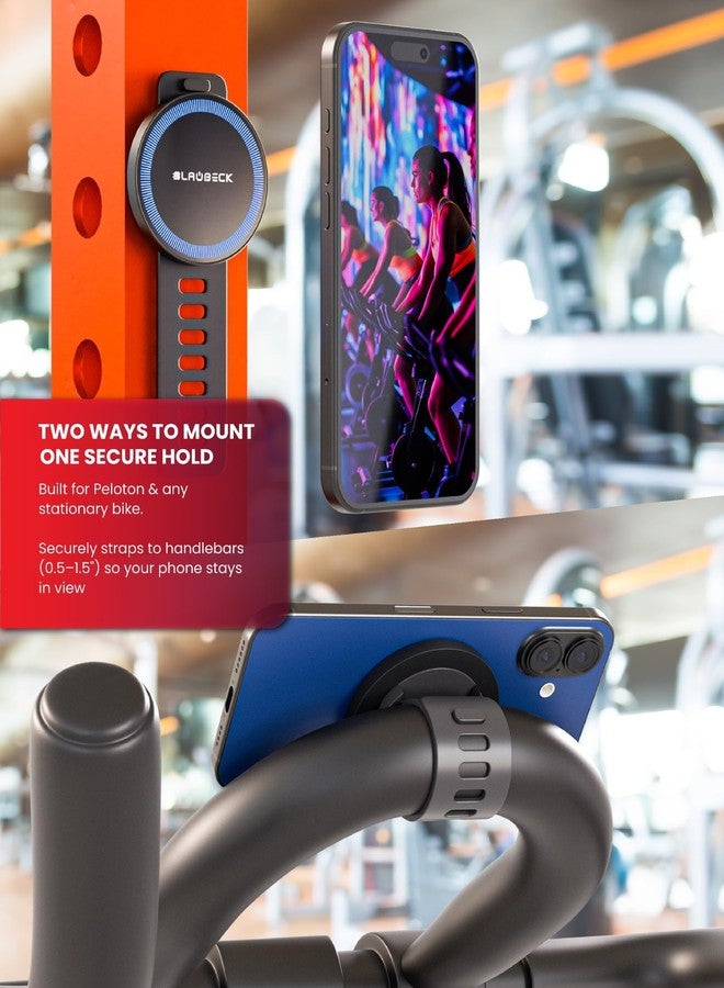 BLAUBECK Bike Mount Stroller Phone Holder for MagSafe - Universal Magnetic Phone Mount for Stroller, Treadmill, Golf Push Cart, Steering Wheel, Peloton Bike & Tread - Exercise Accessories for iPhone - Image 3