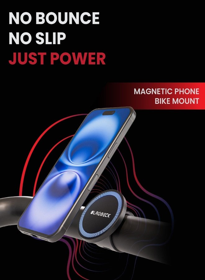 BLAUBECK Bike Mount Stroller Phone Holder for MagSafe - Universal Magnetic Phone Mount for Stroller, Treadmill, Golf Push Cart, Steering Wheel, Peloton Bike & Tread - Exercise Accessories for iPhone - Image 2