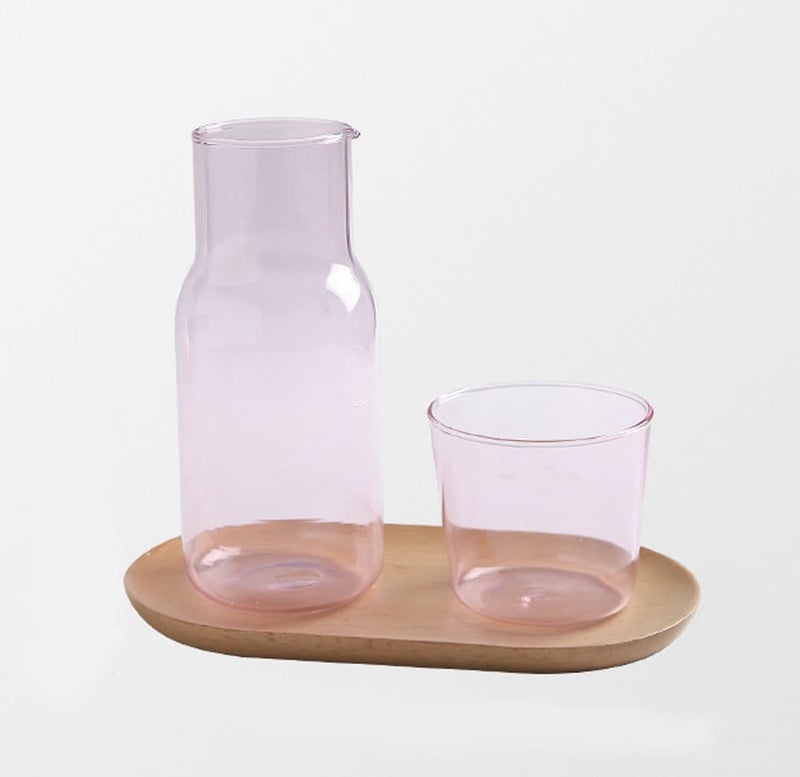 Rocktrend Clear Glass Bedside Night Water Carafe Tumbler Set  Pitcher And Cup Night Set - Image 4