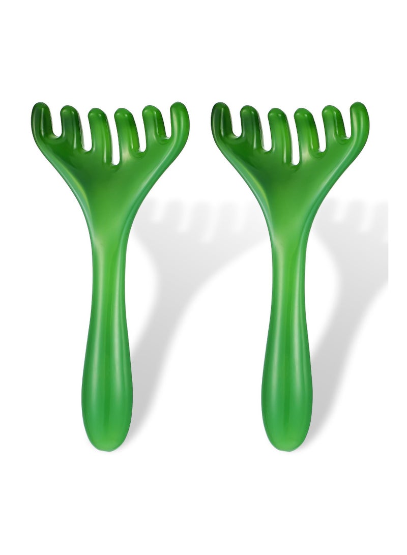 SUNSAR Hair Scalp Massager, Manual 6-Claw Gua Sha Comb, 2-Piece Set, Resin Handheld Design - Image 1