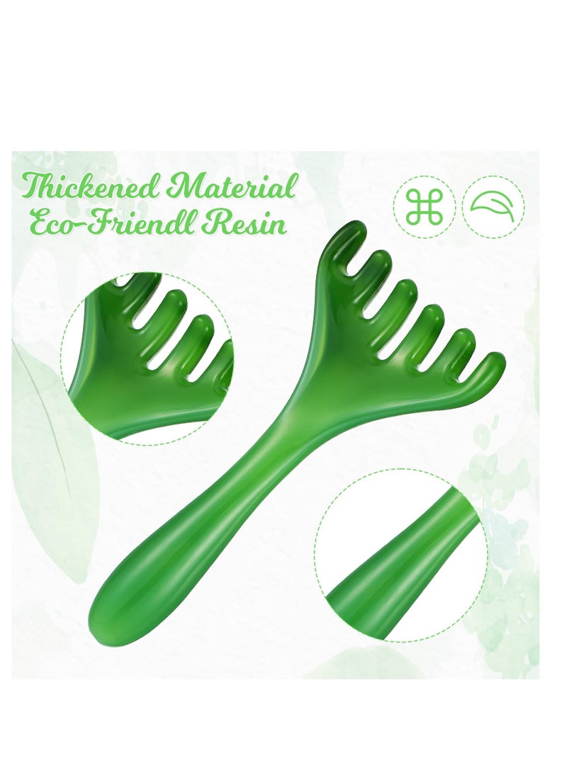 SUNSAR Hair Scalp Massager, Manual 6-Claw Gua Sha Comb, 2-Piece Set, Resin Handheld Design - Image 3