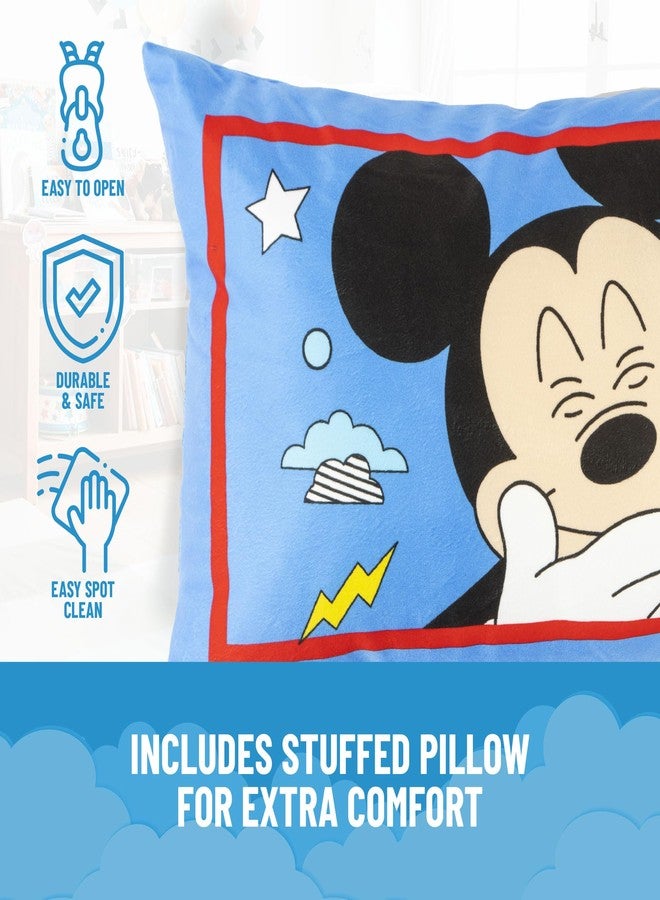 Jay Franco Kids Slumber Bag and Pillow - 54 x 27 Inch Comfy Indoor Sleeping Bag for School and Sleepovers, 2 Piece Set, Multi - Mickey Mouse - Image 3
