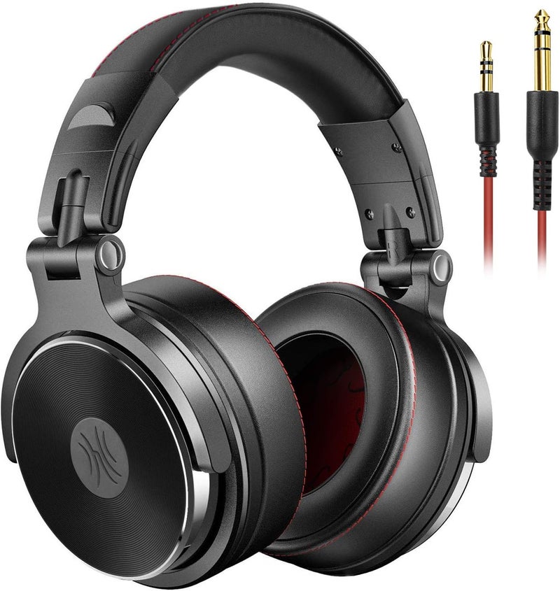 OneOdio Hi-Res Over Ear Headphones for Studio Monitoring and Mixing, Sound Isolation, Protein Leather Earcups, 50mm Driver Unit, Wired Headphones for AMP Guitar Keyboard (Pro-50 Black) - Image 1