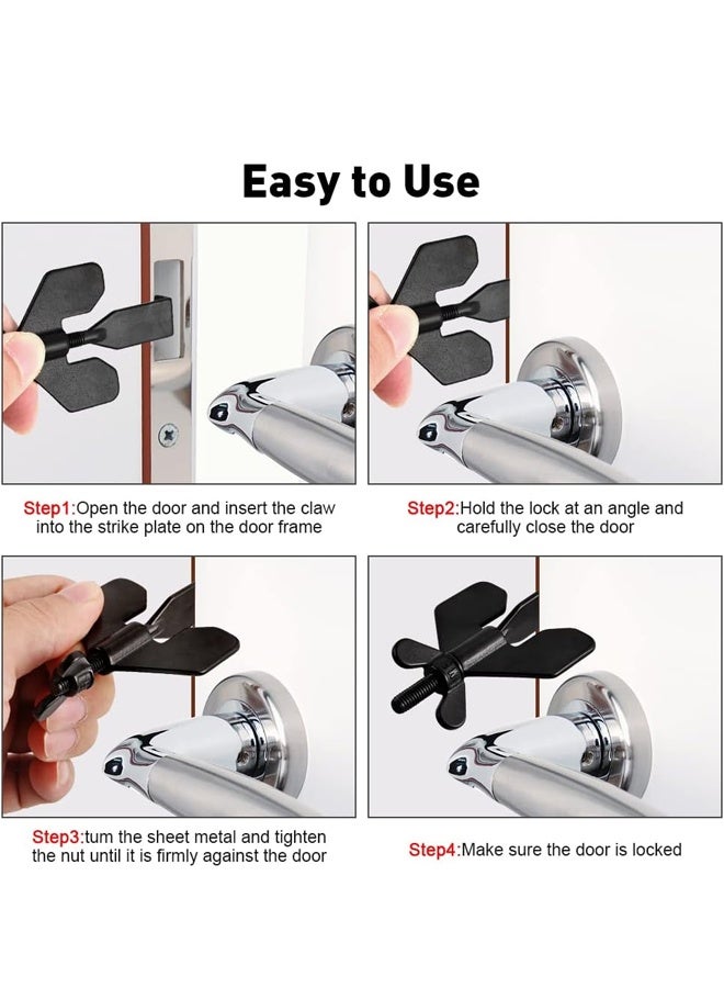 Abnaok Portable Travel Door Security Lock, Anti Unauthorized Entry Door Stopper for Hotel Home Dorm Apartment - Image 2