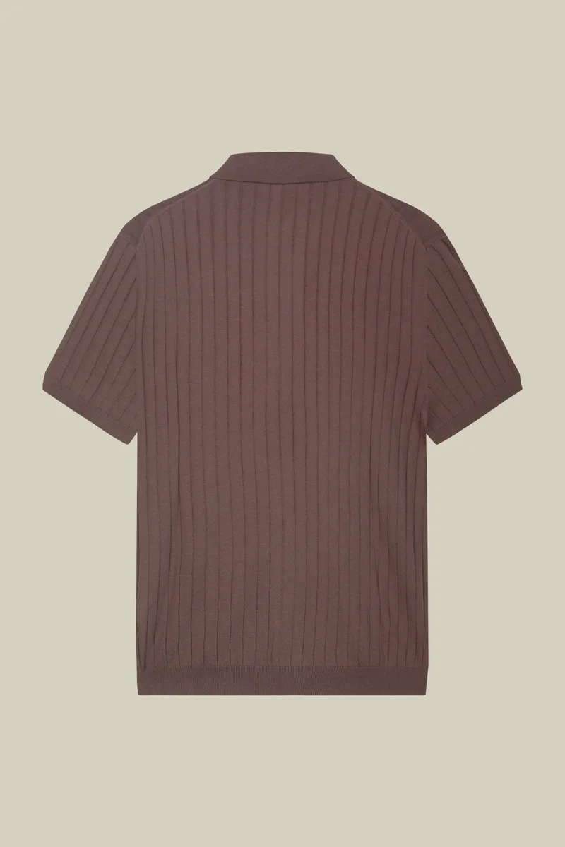 Doppelganger Pink Men's 100% cotton knitted polo shirt - Antique Rose for Men | Best Price UAE