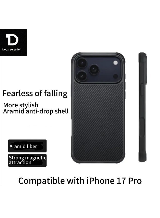 Kevlar Apple iPhone 17pro Case Black Grey - Image 1
