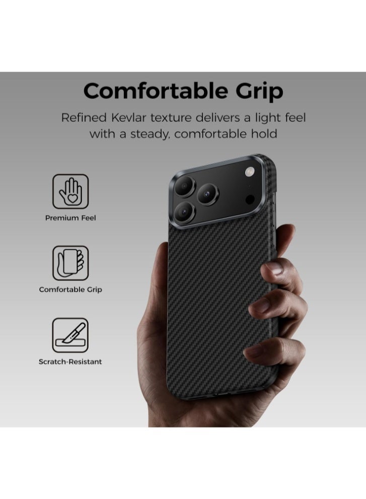 Kevlar Apple iPhone 17pro Case Black Grey - Image 4
