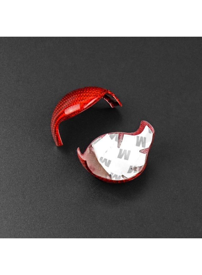 Generic Car Gear Shift Knob Cover Interior Accessories Sticker For Ford Mustang 2015-2022 Automatic Carbon Fiber Red - Image 4