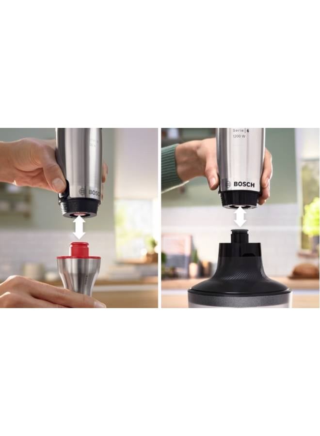 BOSCH Series 6 Hand blender ErgoMaster 1200 W Stainless steel MSM6M831 MSM6M831 Silver - Image 5