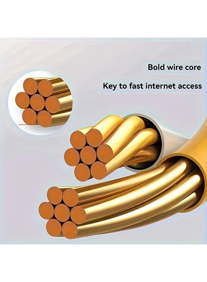 Cat6 Ethernet Cable 787.4 Inch High Speed RJ45 Lan Patch Cord With Clamp For Router Modem PS4 PS5 Xbox PC TV Box Printer Durable Solid State Design Black - Image 4
