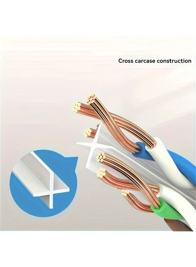 Cat6 Ethernet Cable 787.4 Inch High Speed RJ45 Lan Patch Cord With Clamp For Router Modem PS4 PS5 Xbox PC TV Box Printer Durable Solid State Design Black - Image 5