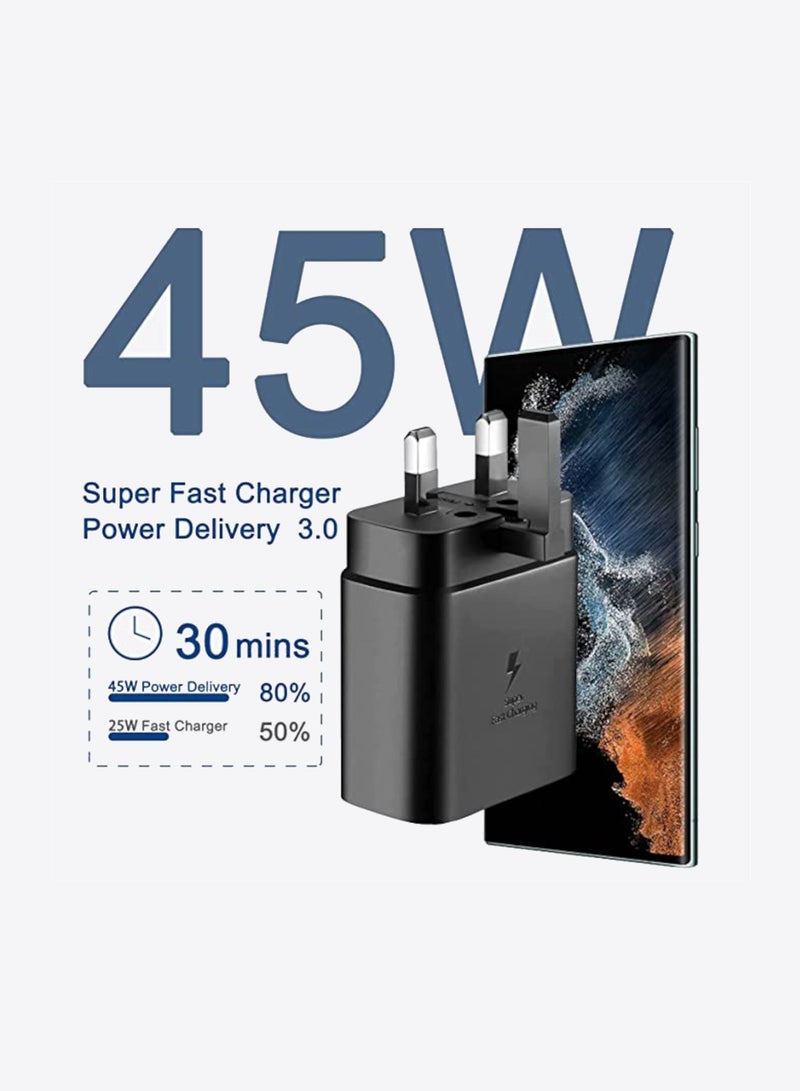 AK KEMCO Type C 45W Super Fast travel adaptor  45W PD Wall Charger Fast Charging for Samsung Galaxy S21 S21+ S21 Ultra S20 Z Flip Note20 20 Ultra Note10 10+ S9 S8 S10e  iPad Pro - Image 2