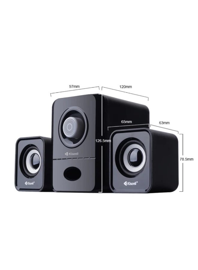 Kisonli U-2900BT Multimedia Speaker Designed Specifically for Gaming and Features Bluetooth Connectivity and Dynamic RGB Lighting - Image 2